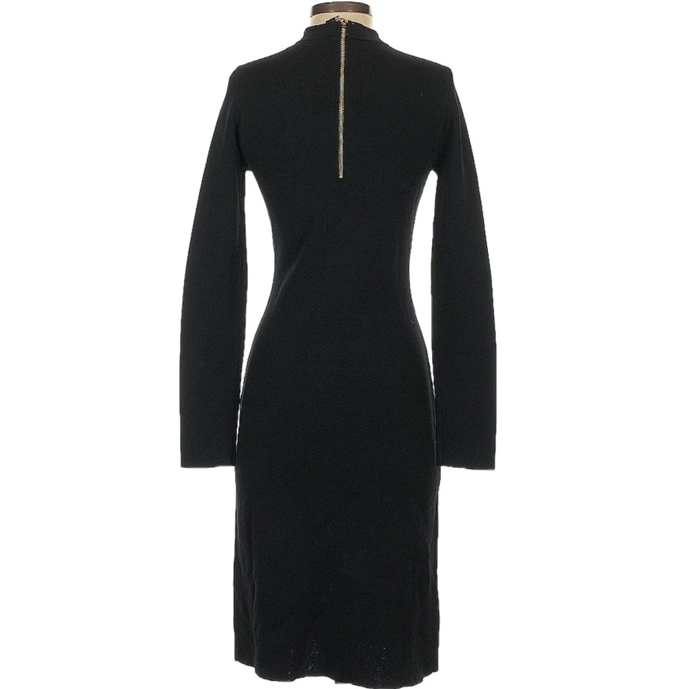 NWT Eliza J Black Choker Stretch Knit Long Sleeve Bodycon Dress - Picture 5 of 9